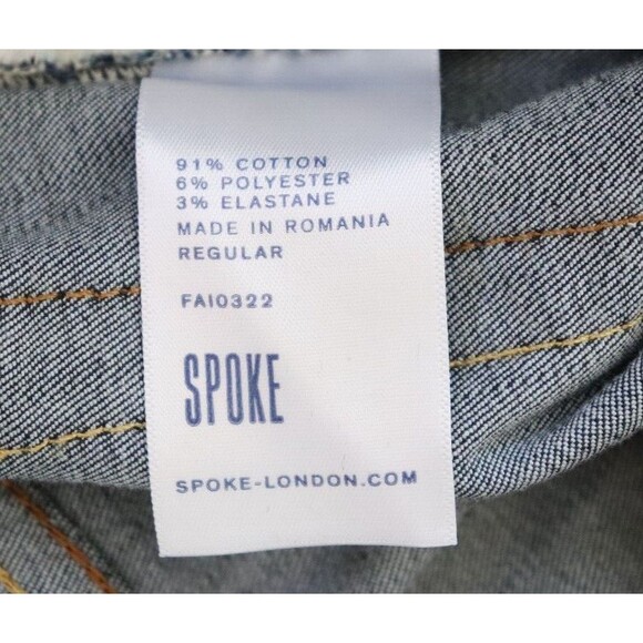 Spoke Jeans Mens 10oz Travel Denim Build B Size 34x31 Dark Wash Casual Regular‎ - Picture 8 of 10